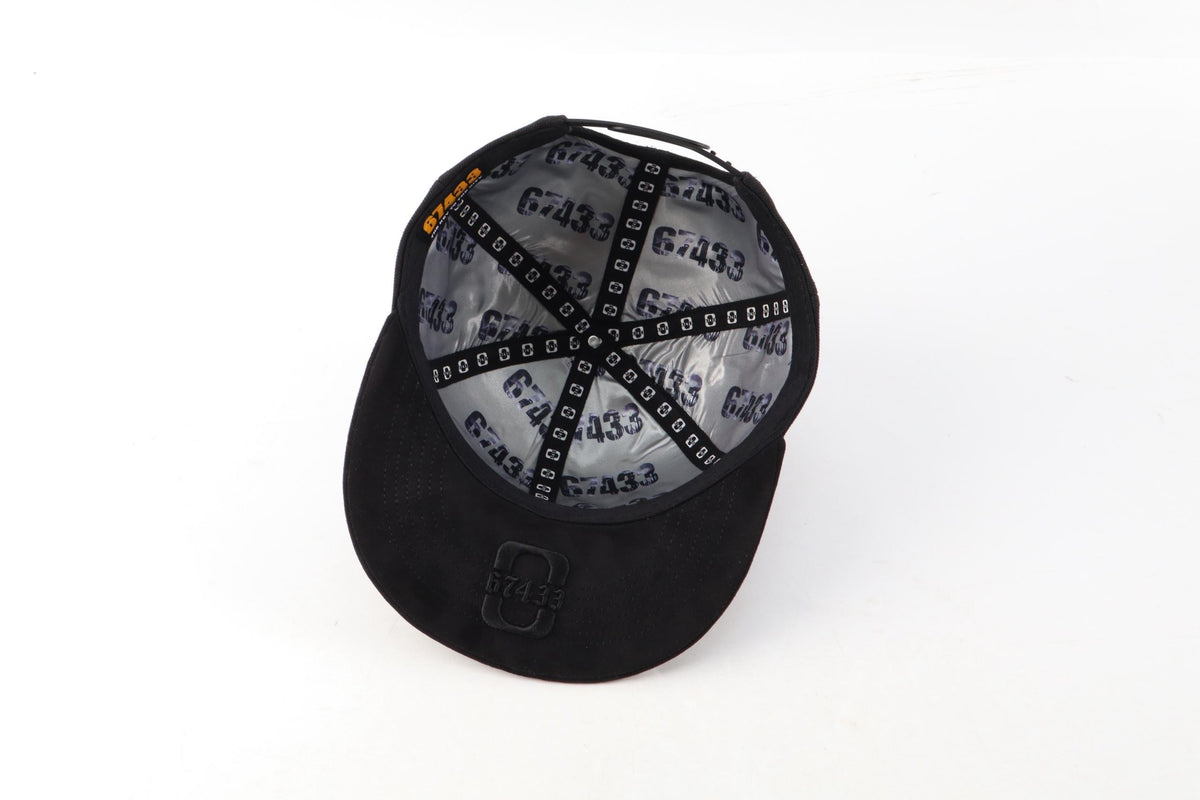 67433 OSIDE Limited-Edition Black Suede-Brim Hat