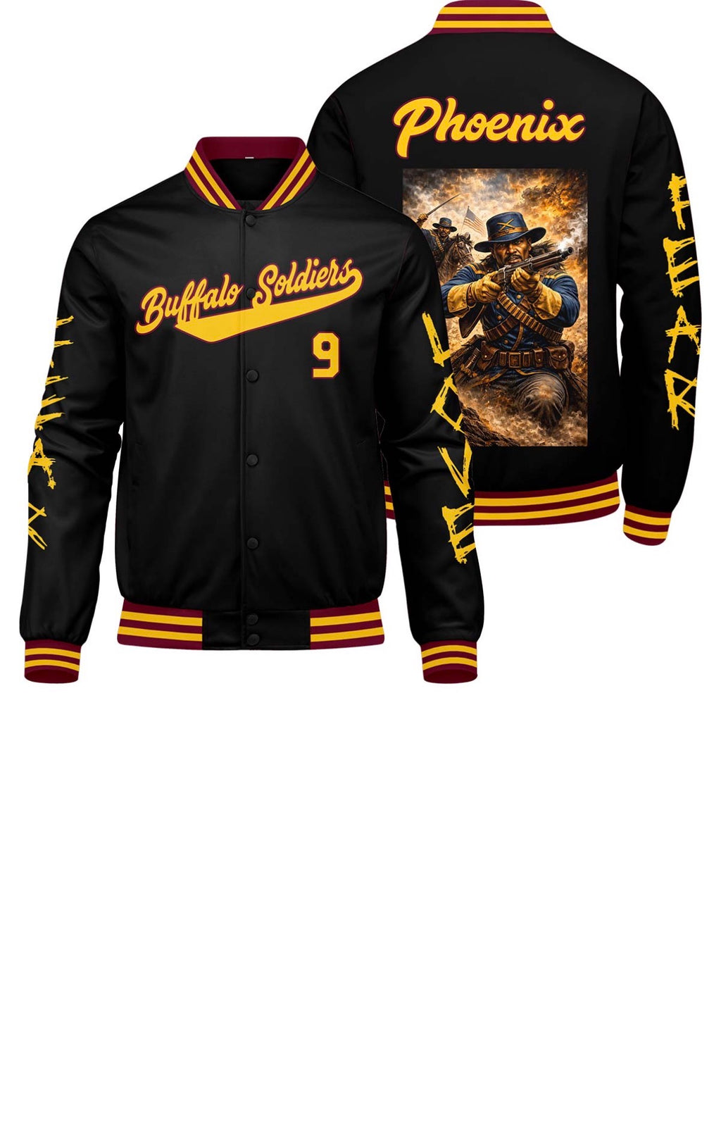Buffalo soldiers, varsity jacket, Custom