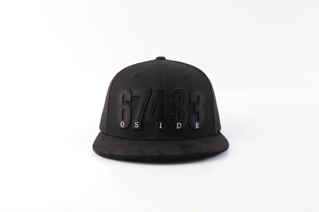 67433 OSIDE Limited-Edition Black Suede-Brim Hat