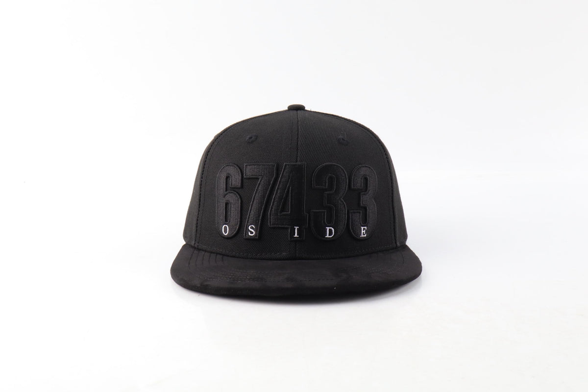 67433 OSIDE Limited-Edition Black Suede-Brim Hat
