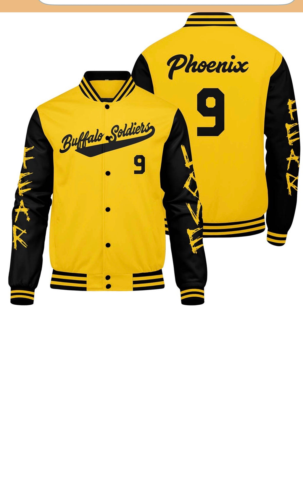Buffalo soldiers, varsity jacket, Custom